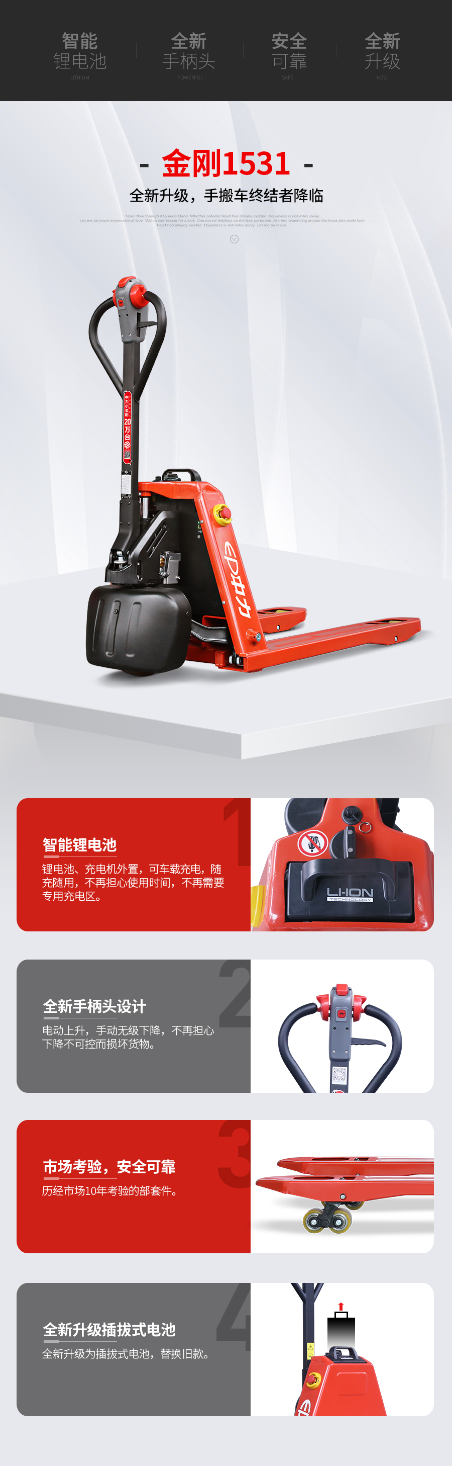 EPL1531-1.5噸鋰電池搬運車, 28唧車設備 28FORKLIFT EQUIPMENT